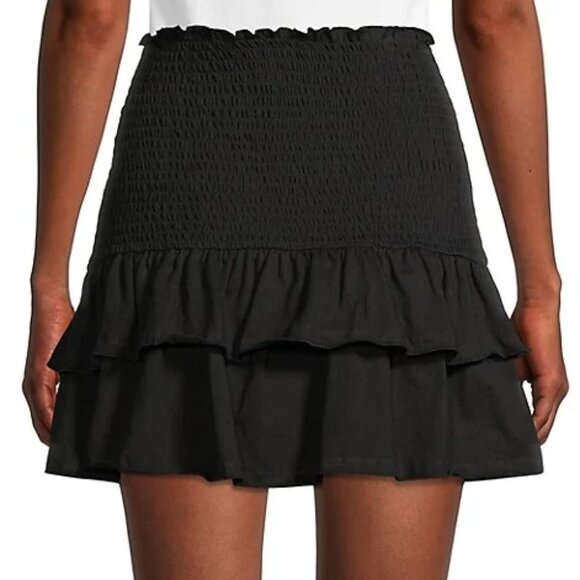NWT Design Lab Tiered Black Skirt - Picture 2 of 4